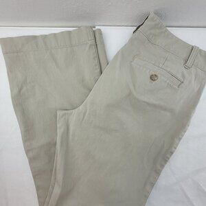 Eddie Bauer Pants Women's 12 TALL Khaki Tan Slightly Curvy Fit Cotton Twill